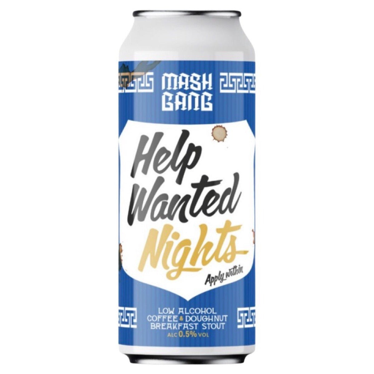 Help Wanted, Nights - 0.5% - Coffee and Doughnut Stout 440ml - 12 Pack